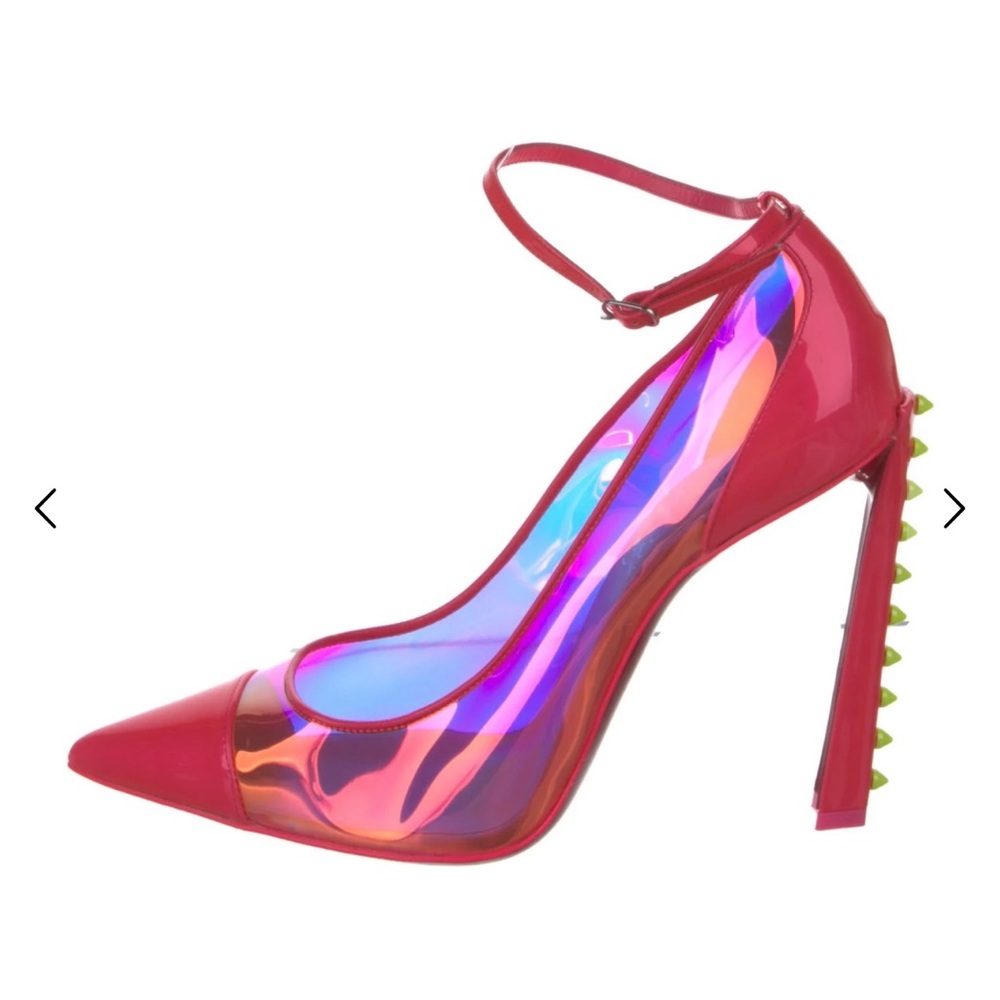 Christian Louboutin Red and Pink Iridescent Heels